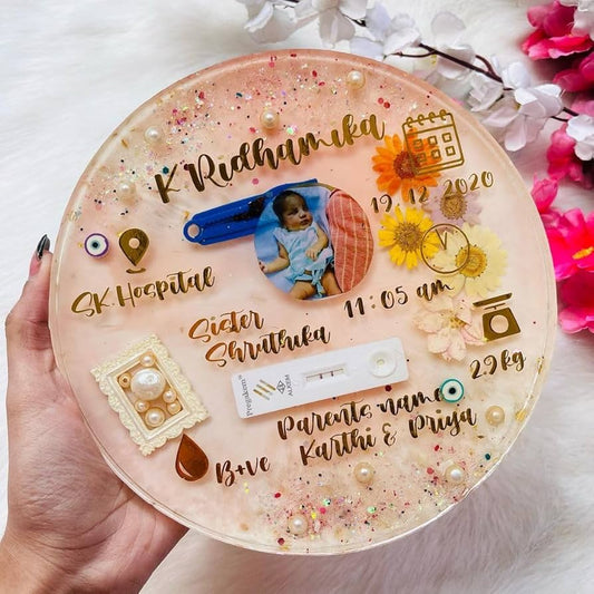 Baby keepsake frame